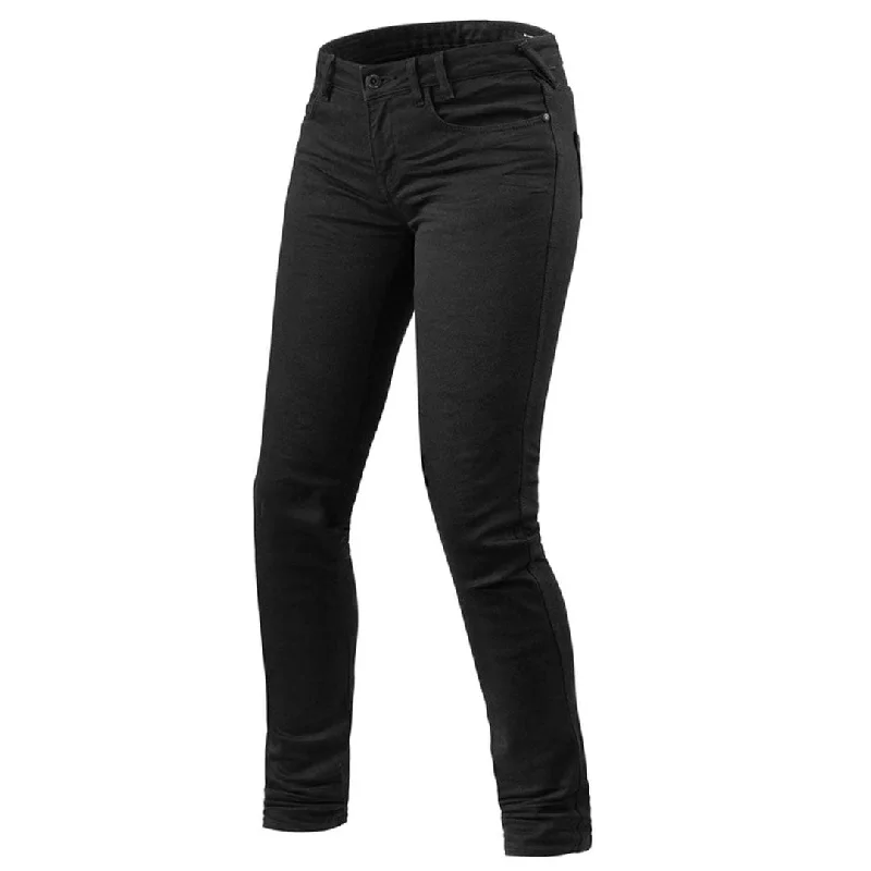 Rev-It - Maple Ladies Black Short Leg Jeans Comfortable Drawstring Waist Jeans