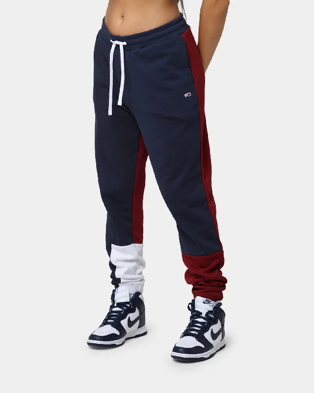 Tommy Jeans TJM Reverse Colorblock Track Pants Twilight Navy/Maroon Trendy Colored Denim Jeans