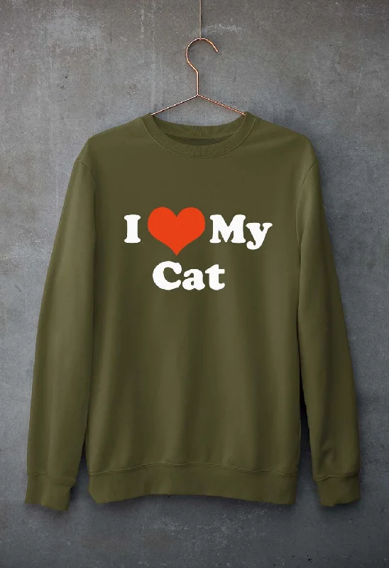 I Love My Cat Unisex Sweatshirt for Men/Women Hoodie Sweatshirt Pullover