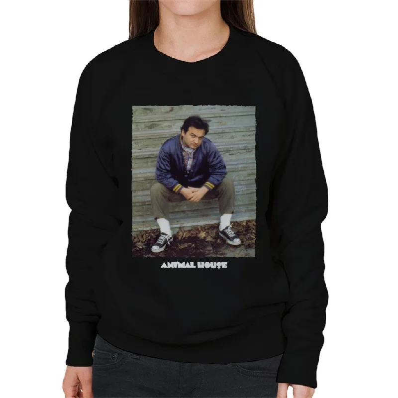 Animal House John Bluto Blutarsky Sitting Women's Sweatshirt Hoodie Sweatshirt Pullover