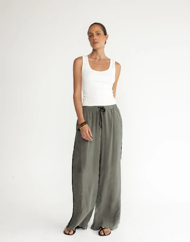 Rey Pants (Moss) Stylish Slim Trousers