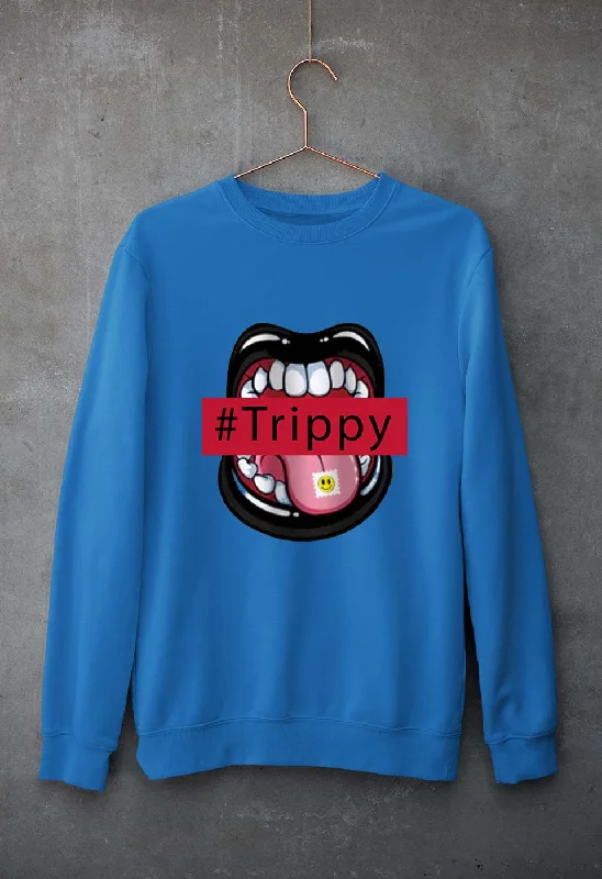 Trippy Unisex Sweatshirt for Men/Women Hoodie with Belted Waist Structured Tailored