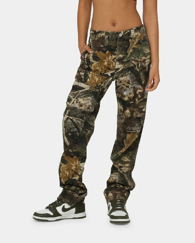 MNML V266 Camo Baggy Denim Jeans Camo Cozy Stretch High-Waist Jeans