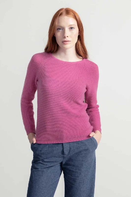 Giulietta Cashmere Sweater Pink Print Jacquard Patchwork