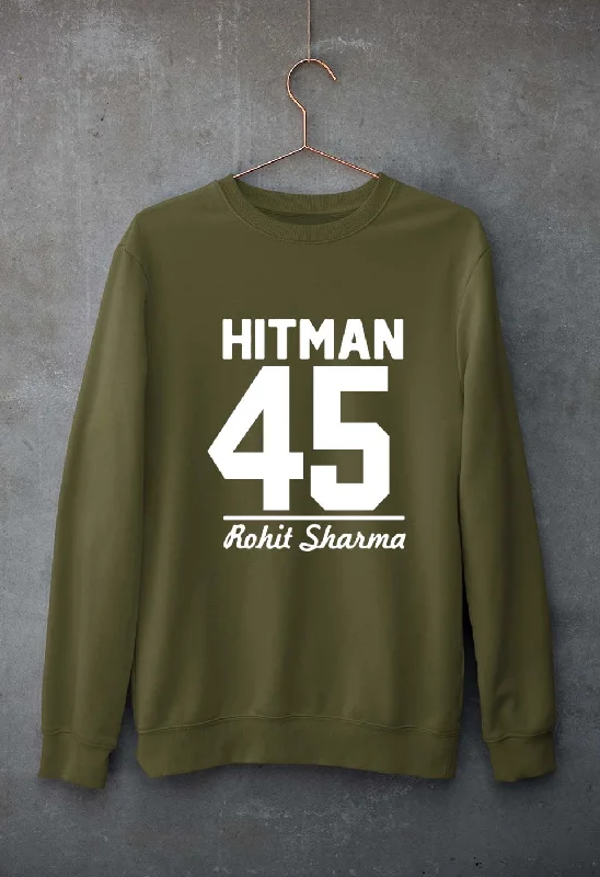 Rohit Sharma Unisex Sweatshirt for Men/Women Hoodie with Pattern Geometric Abstract