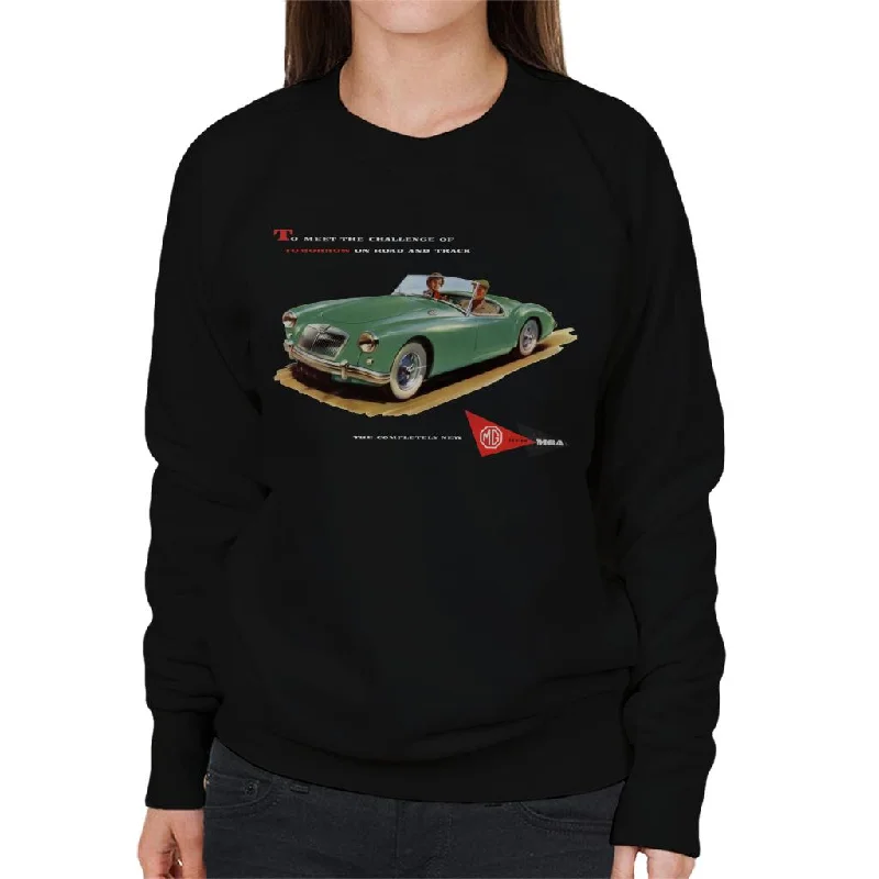 MG On Road And Track British Motor Heritage Women's Sweatshirt Hoodie with Slim Fit Tailored Modern