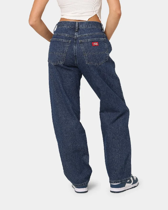 Dickies 5-Pocket Work Jeans Stone Washed In Trendy Paperbag Waist Jeans