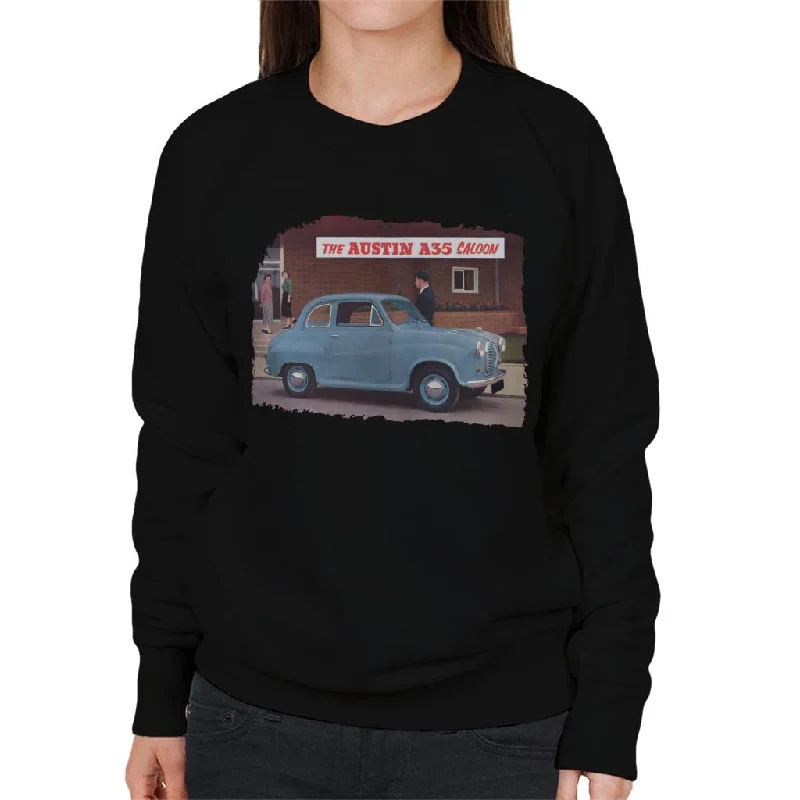 Austin A35 Saloon British Motor Heritage Women's Sweatshirt Hoodie with Hem Patch Decorative Personalized