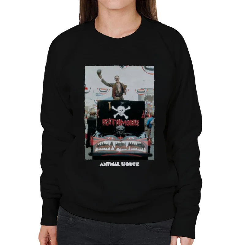 Animal House Deathmobile Parade Women's Sweatshirt Hoodie with Side Slits Relaxed Casual