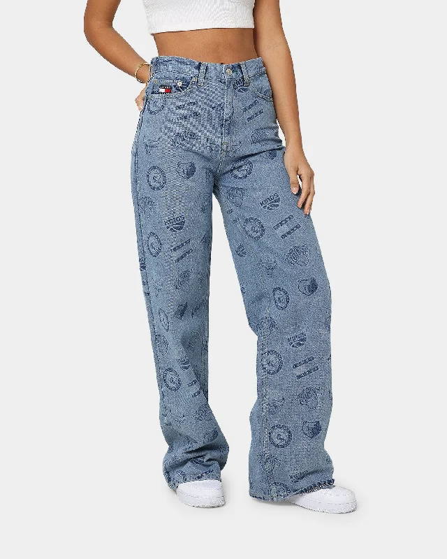 Tommy Jeans Women's Tommy Jeans X NBA W11 Denim Pants Denim Light Trendy Button-Up High-Waist Jeans