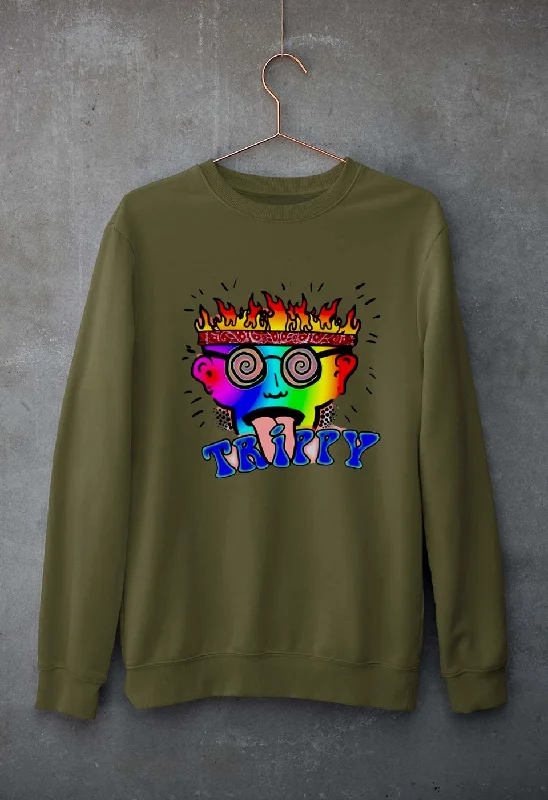 Trippy Unisex Sweatshirt for Men/Women Hoodie with Half-Zip Sporty Casual