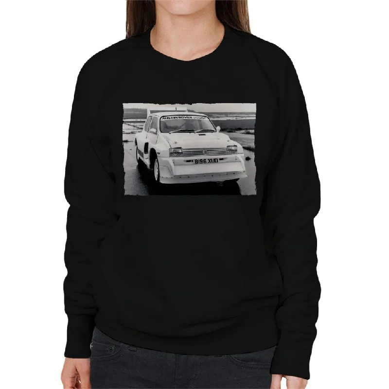 MG Austin Rover British Motor Heritage Women's Sweatshirt Hoodie with Button Classic Timeless