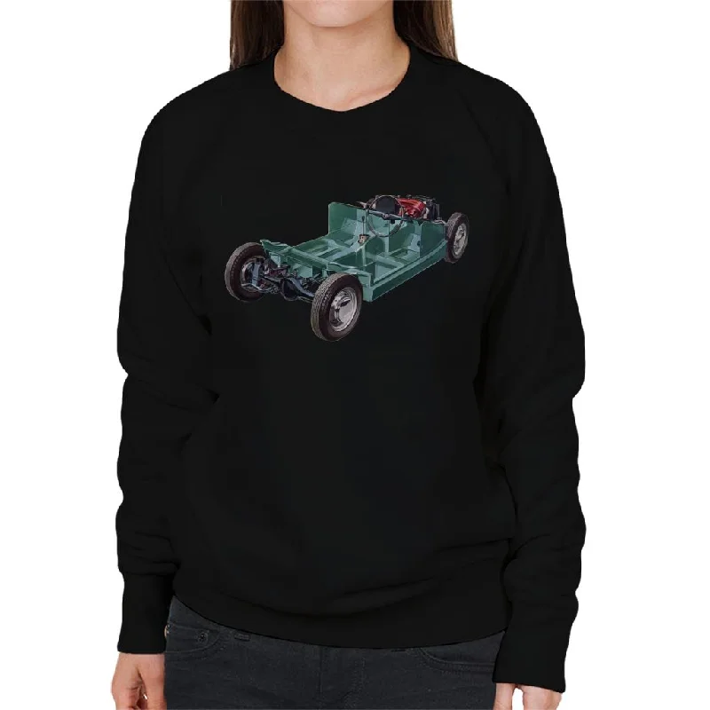 Austin Healey Sprite Mark II British Motor Heritage Women's Sweatshirt Hoodie with Back Slit Movement Comfort