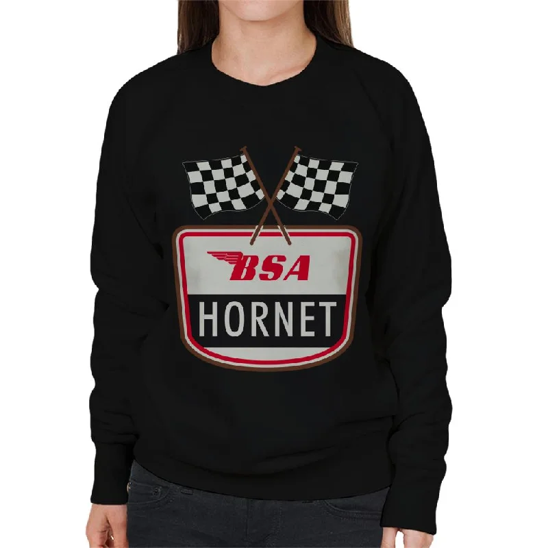 BSA Hornet Women's Sweatshirt Hoodie with Contrast Stitching Detailed Premium