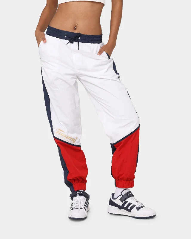 Tommy Jeans Women's TJW Archive Windpants White/Multi-Coloured Chic Rolled Cuff Denim Jeans