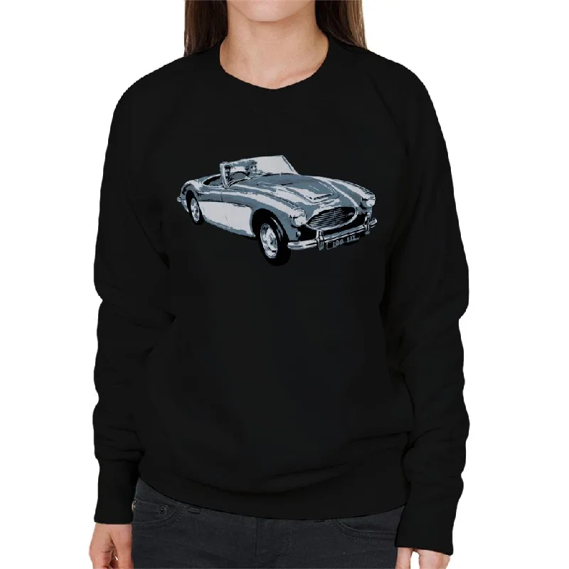 Austin Healey 100 Six British Motor Heritage Women's Sweatshirt Hoodie with Lace Feminine Delicate