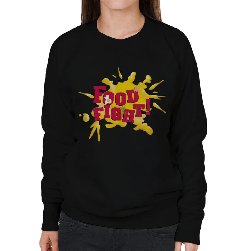 Animal House Food Fight Women's Sweatshirt Hoodie with Rhinestones Sparkly Elegant