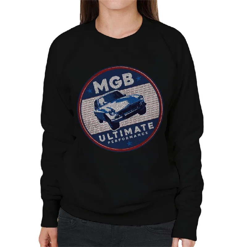 MG B Ultimate Performance British Motor Heritage Women's Sweatshirt Hoodie with Earth Tones Natural Calm