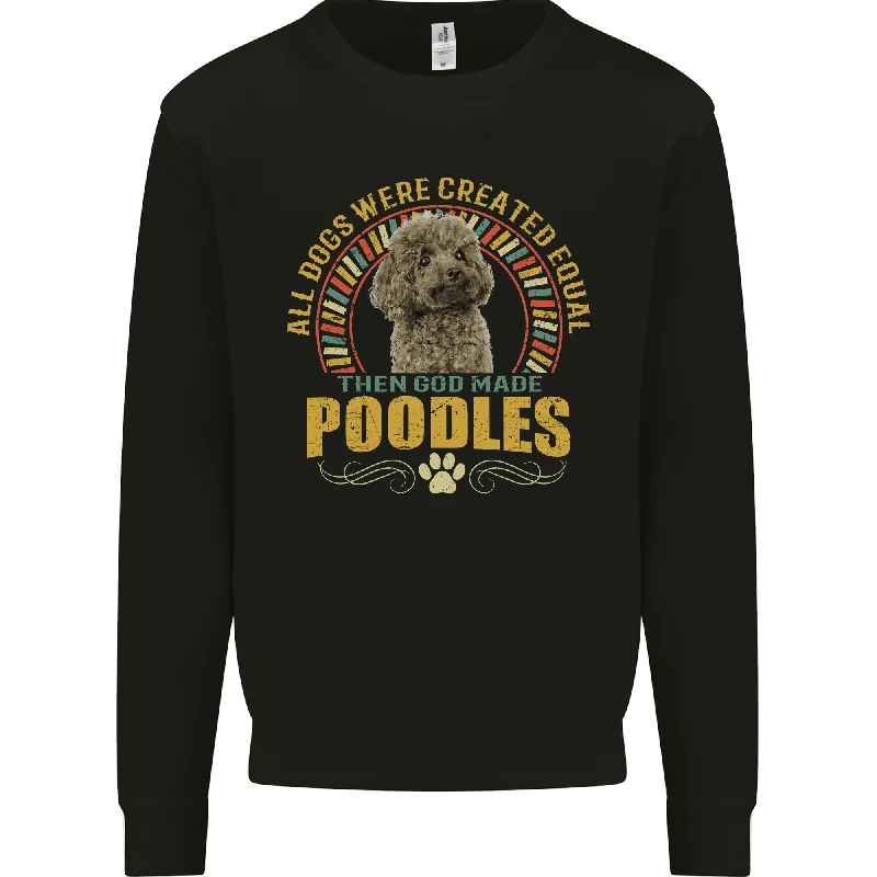 A Poodle Dog Mens Sweatshirt Jumper Hoodie with Full-Zip Functional Layering