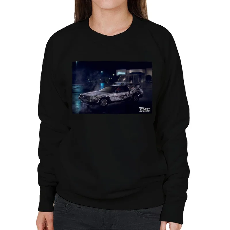 Back to the Future Delorean Cinematic Design Women's Sweatshirt Hoodie with Crew Neck Simple Timeless