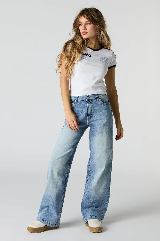 Curvy Stretch Wide Leg Jean Cozy Tencel Blend Denim Jeans