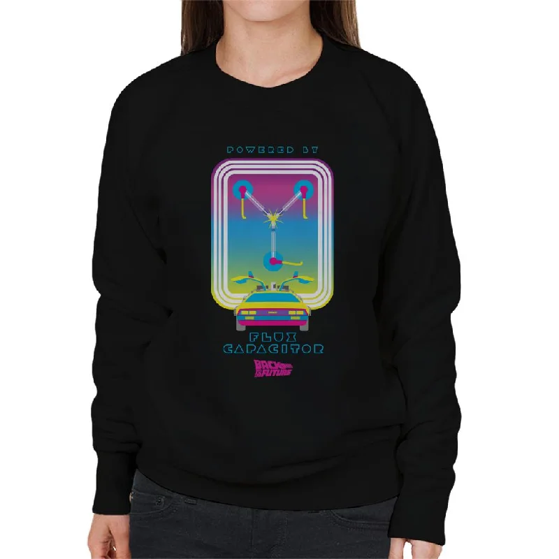 Back to the Future DMC Delorean Flux Capacitor Gradient Women's Sweatshirt Hoodie with Hem Patch Decorative Personalized