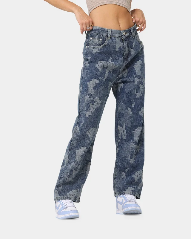 XXIII Jovany Print Jeans Blue Camo Classic Slim Fit Jeans