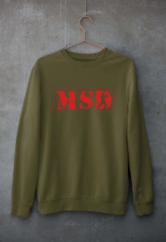 MS Dhoni (MSD) Unisex Sweatshirt for Men/Women Hoodie Dress Longline Feminine