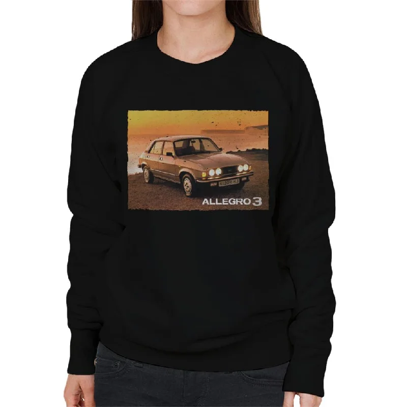 Austin Allegro 3 British Motor Heritage Women's Sweatshirt Hoodie with Ribbed Neckline Snug Warm