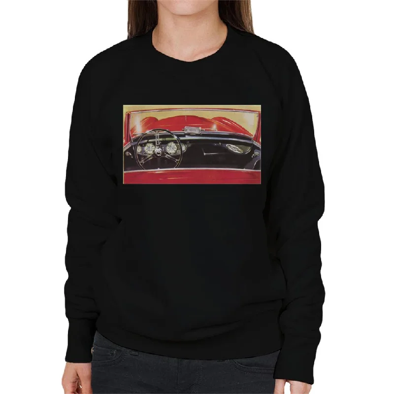 Austin Healey Drivers Seat British Motor Heritage Women's Sweatshirt Hoodie with Gradient Ombre Colorful