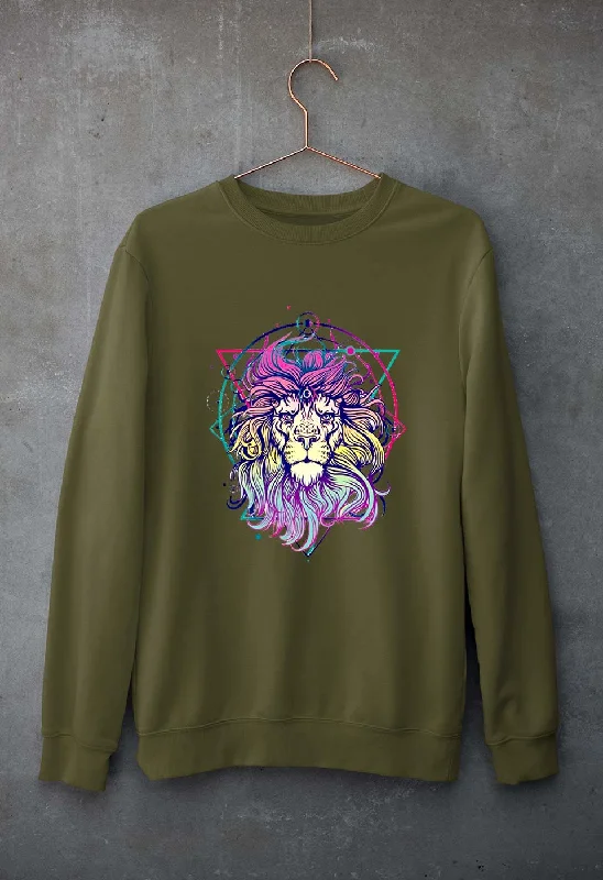 Psychedelic Lion Unisex Sweatshirt for Men/Women Hoodie with Patch Decorative Personalized