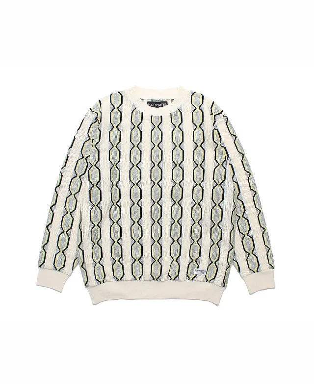 Crewneck Sweater (Type 2) - Beige Terry Terry Cloth Terry Knit