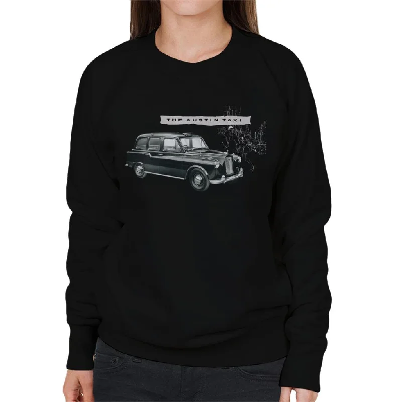 Austin Classic Taxi British Motor Heritage Women's Sweatshirt Hoodie with Pocket Utility Practical