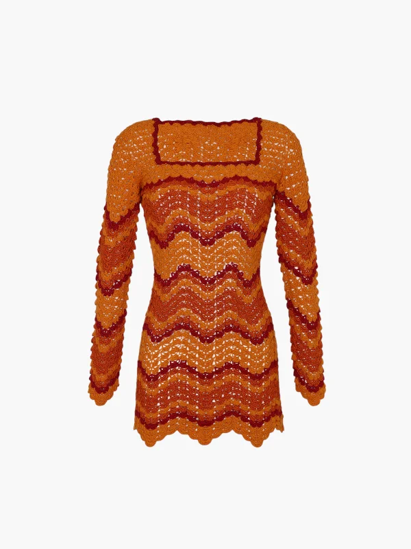 Sumac Mini Dress | Orange Comfortable Zip-Up Mini Dress