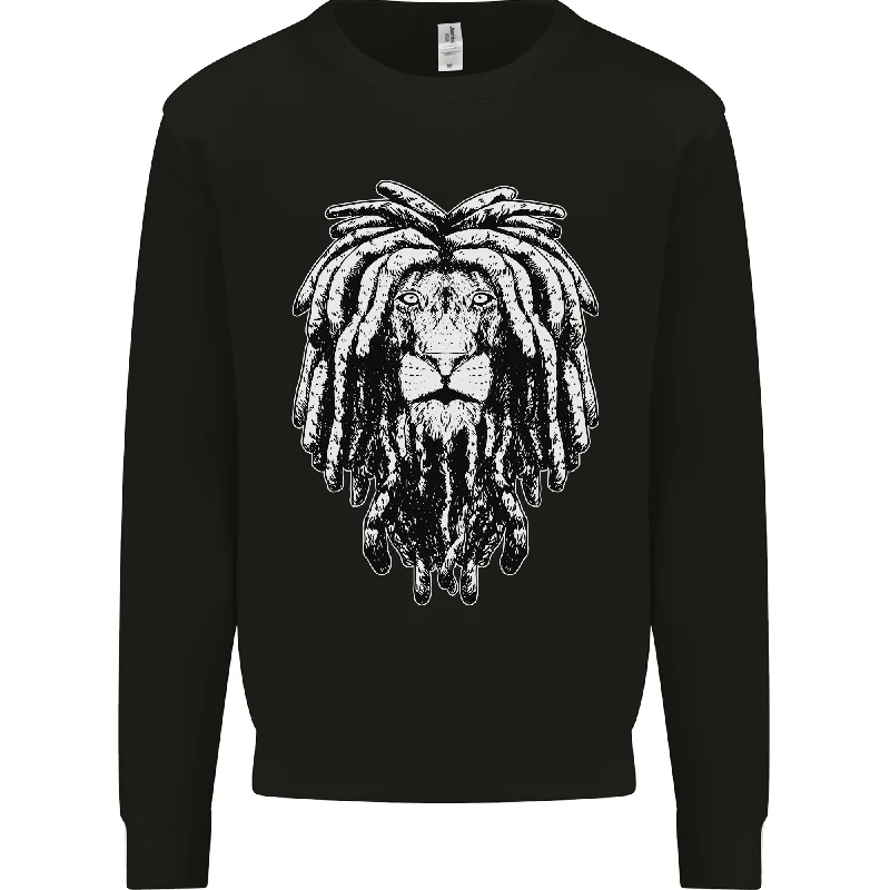 A Rasta Lion With Dreadlocks Jamaica Reggae Mens Sweatshirt Jumper Hoodie with Drawcord Adjustable Secure