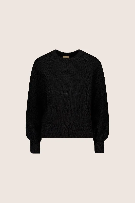 Mohair Jumper Black Mesh Blend Leather Blend Suede Blend