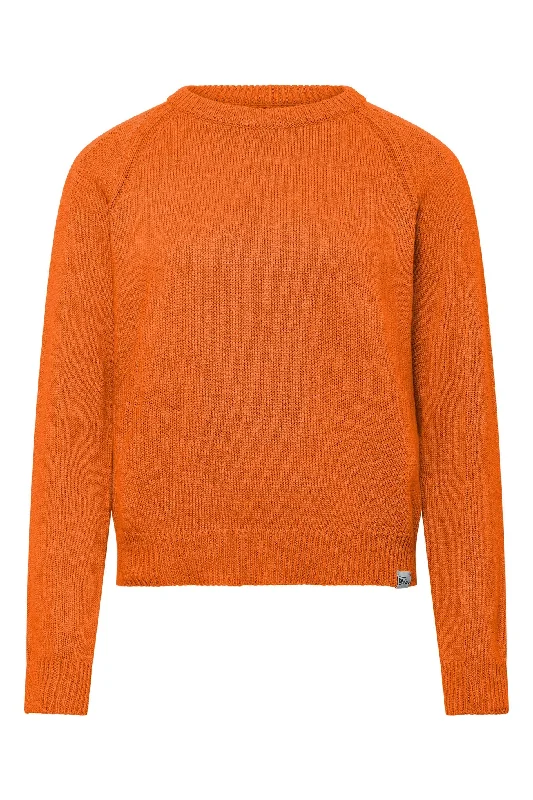 Ola Jumper Burnt Orange High Neck Crew Neck V-Neck