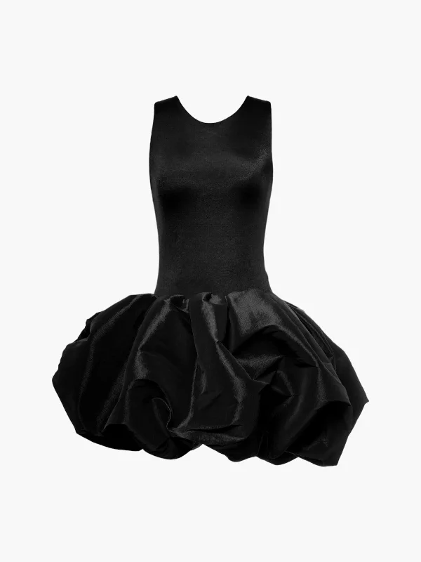 Cienaga Mini Dress | Black Trendy Tulle Mini Dress