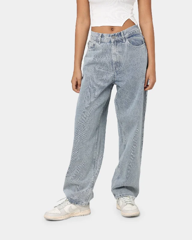 Stussy Big Ol' Jeans Light Blue Stylish Acid-Wash Jeans