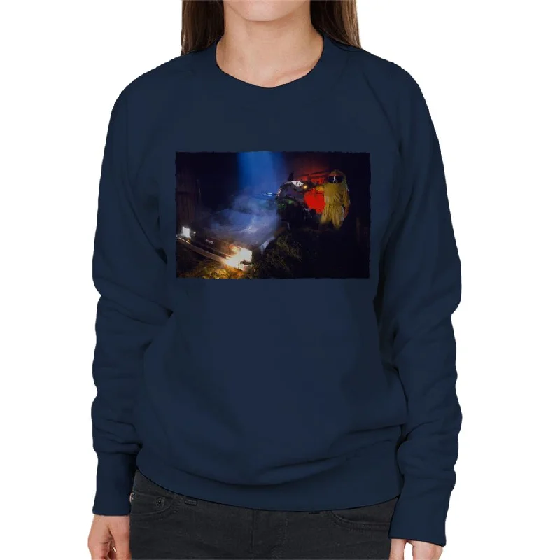 Back to the Future Marty Wearing Space Suit Women's Sweatshirt Hoodie with Set-In Sleeves Structured Classic