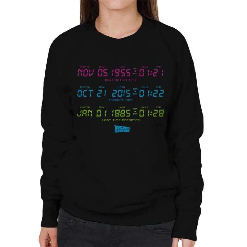 Back to the Future Jan 01 1885 Last Time Departed Women's Sweatshirt Hoodie with Half-Zip Sporty Casual