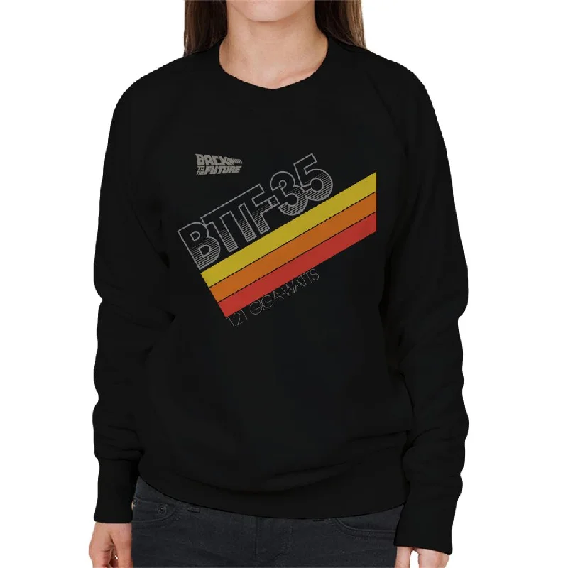 Back to the Future 35th Anniversary 121 Gigawatts Women's Sweatshirt Hoodie with Hem Detail Decorative Unique