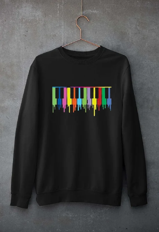 Piano Unisex Sweatshirt for Men/Women Hoodie with Ribbed Neckline Snug Warm