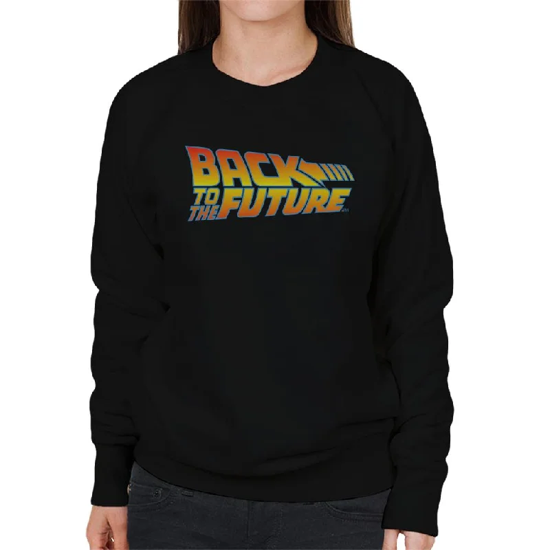 Back to the Future Classic Movie Logo Women's Sweatshirt Hoodie with Embroidery Detailed Premium