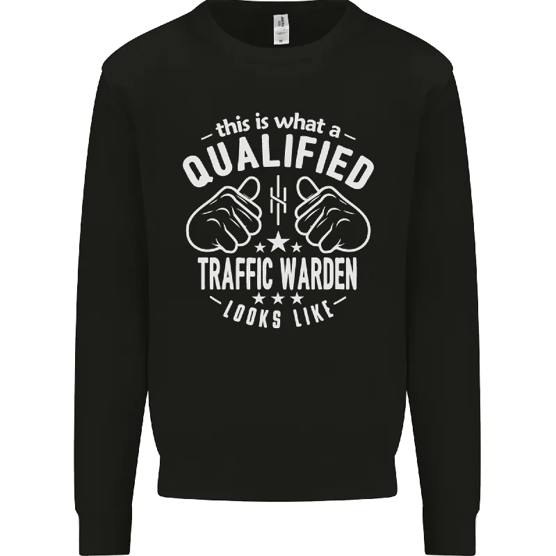 A Qualified Traffic Warden Looks Like Mens Sweatshirt Jumper Hooded Sweatshirt Casual Wear Street Style