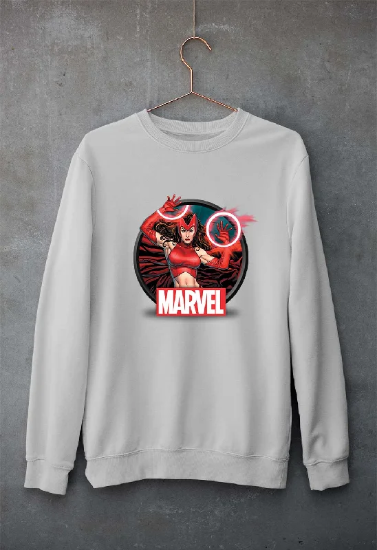 Scarlet Witch Wanda Unisex Sweatshirt for Men/Women Hoodie with Hem Frayed Vintage Worn