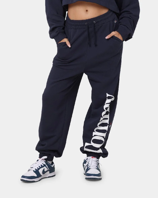 Tommy Jeans Women's Bold Sweatpants Twilight Navy Elegant Tapered Leg Denim