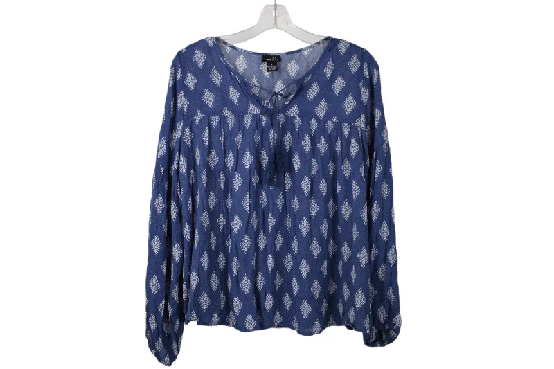 Rue 21 Blue Blouse | S Drape Neck Blouse