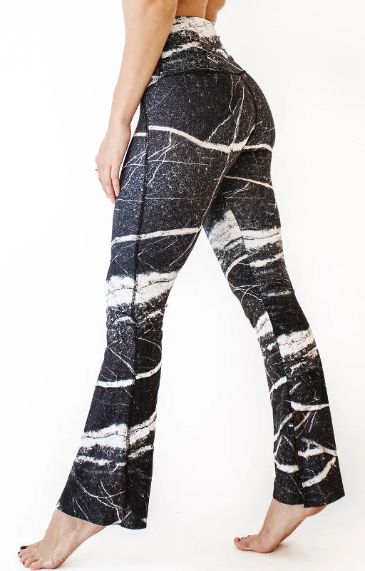 Split Flare Pant In River Rock High-Waist Yoga Pants