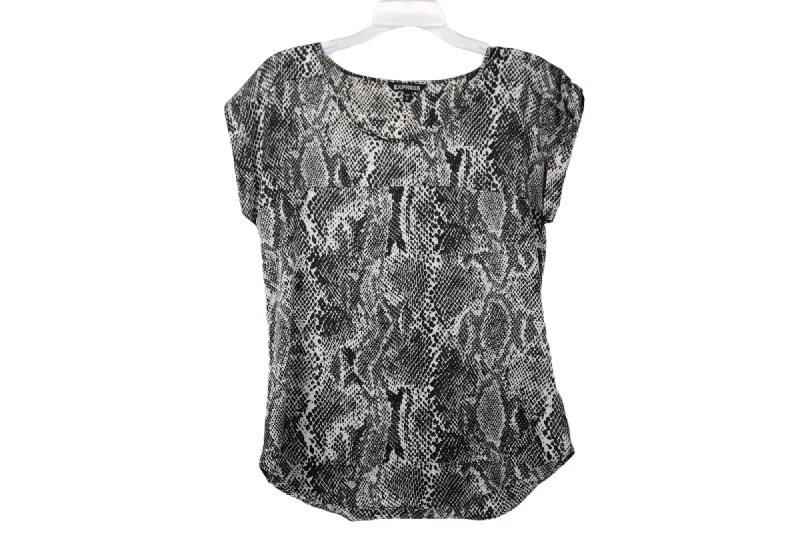 Express Snakeskin Blouse | S Backless Summer Blouse